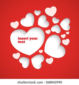 Romantic background with multicolored glow and heart, the background Valentine's Day, Valentine's Day card, abstract background, 