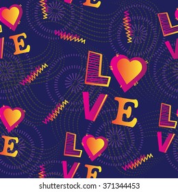 romantic background pattern seamless heart, love