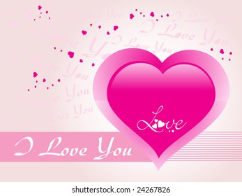 romantic background with pink heart