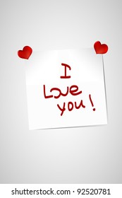 Romantic background with two hearts