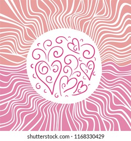 Romantic background. Vector illustration
