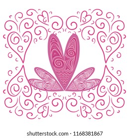 Romantic background. Vector illustration