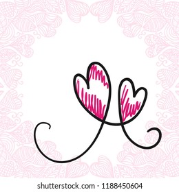 Romantic background. Vector illustration