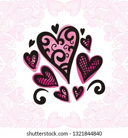 Romantic background. Vector illustration