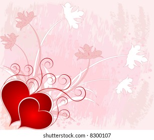 Romantic background vector illustration