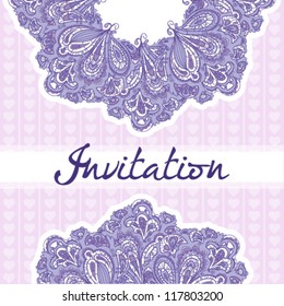Romantic background with a vintage paisley pattern