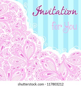 Romantic background with a vintage paisley pattern