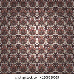 Romantic background for web pages, wedding invitations, textile, wallpaper. Seamless watercolor floral pattern in brown, gray and pink colors.