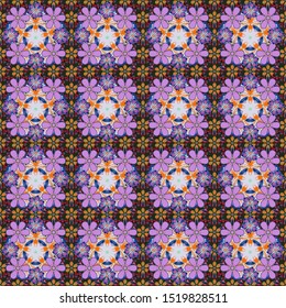 Romantic background for web pages, wedding invitations, textile, wallpaper. Seamless watercolor floral pattern in pink, blue and gray colors.