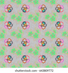 Romantic background for web pages, wedding invitations, textile, wallpaper. Seamless watercolor floral pattern in pink and yellow colors.