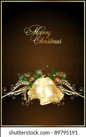 romantic background with xmas bells