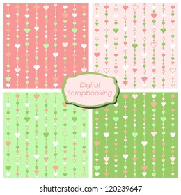 Romantic backgrounds set