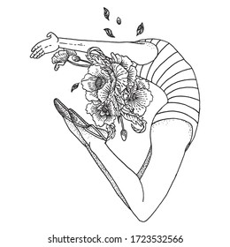 Romantic Ballet 1 illustration vintage style