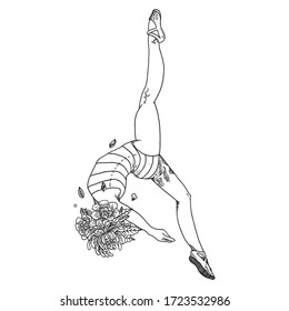 Romantic Ballet 2 illustration vintage style