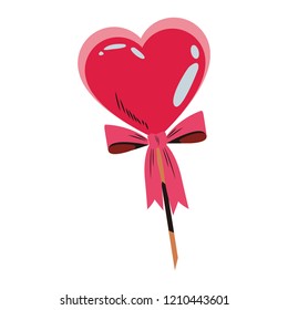 Romantic balloon gift pop art cartoon