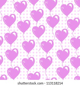 romantic balloons seamless