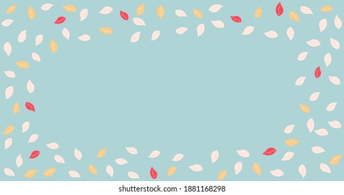Romantic banner with colorful leaves vector illustration eps.10 
