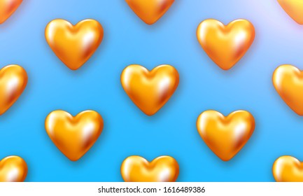 Romantic banner. Spesial brochure with hearts. Gift poster card. Sale banner background for romantic day.