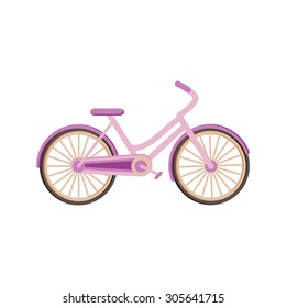 Romantic bicycle in vector