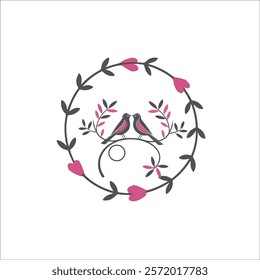 Romantic Bird Couple Silhouette with Pink Accents
Elegant Birds on a Branch Design for Wall Art
Stylized Love Birds with Modern Aesthetic
