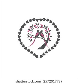 Romantic Bird Couple Silhouette with Pink Accents
Elegant Birds on a Branch Design for Wall Art
Stylized Love Birds with Modern Aesthetic
