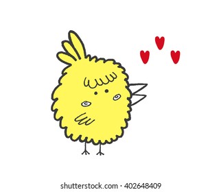 Romantic bird vector illustration
