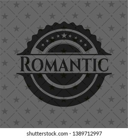 Romantic black emblem. Vector Illustration. Detailed.