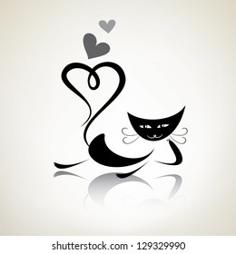 romantic black pussycat dreaming