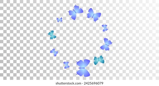 Romantic blue butterflies cartoon vector wallpaper. Spring funny insects. Simple butterflies cartoon dreamy background. Delicate wings moths graphic design. Fragile creatures.
