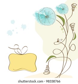 romantic blue flowers background