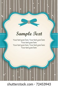 Tarjeta retro azul romántica