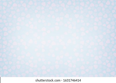 Romantic blurred soft background. Heart bokeh effect tender wallpaper. Happy Valentine's day, wedding, sweet love design concept delicate backdrop. Vector illustration