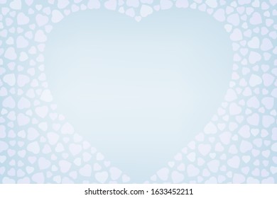 Romantic blurred soft background. Heart bokeh effect tender wallpaper. Happy Valentine's day, wedding, sweet love design concept delicate backdrop. Vector illustration