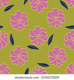 Motif romantique Boho floral, Motif persan motif floral indien, Illustration d'Image vectorielle, Conception pour la mode, tissu, fond d'écran, emballage et toutes les impressions
