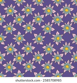 Romantic Boho floral pattern, Persian pattern Indian floral pattern, Vector Illustrasion ,Design for fashion