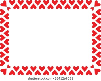 Romantic bold frame with heart shaped border