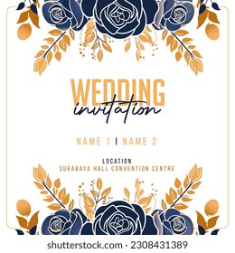 Romantic Botanicals Floral Wedding Invitation Card