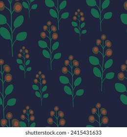 Romantic and bright floral pattern with hand-drawn petals and leaves, perfect for spring and summer textile designs.