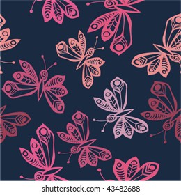 romantic butterfly seamless pattern