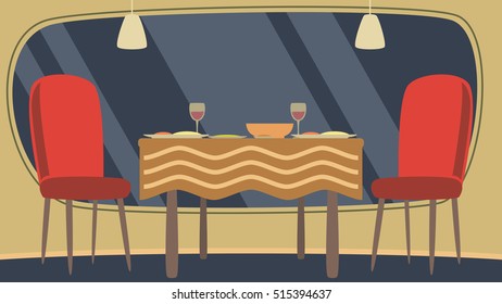 Romantic Cafe with high heels red chair