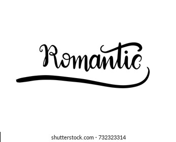 Romantic Calligraphy Hand Lettering Vector Stock Vector (Royalty Free ...