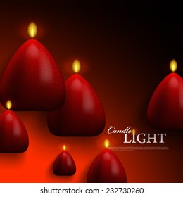 Romantic Candle Light Design Background