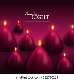 Romantic Candle Light Design Background