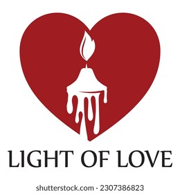 Romantisches Kerzenlicht-Symbol, Vektorgrafik