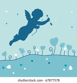 Romantic card with angel