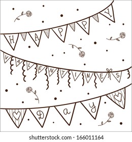 Romantic card concept. Sketch vector design element for Valentine's day