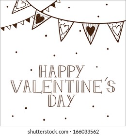 Romantic card concept. Sketch vector design element for Valentine's day