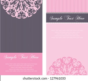 romantic card design for greeting and invitation