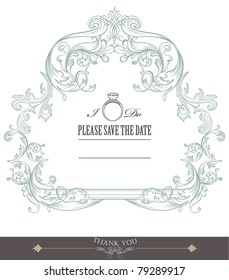 romantic card design- wedding or packaging cover