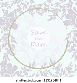 Romantic card with a floral frame